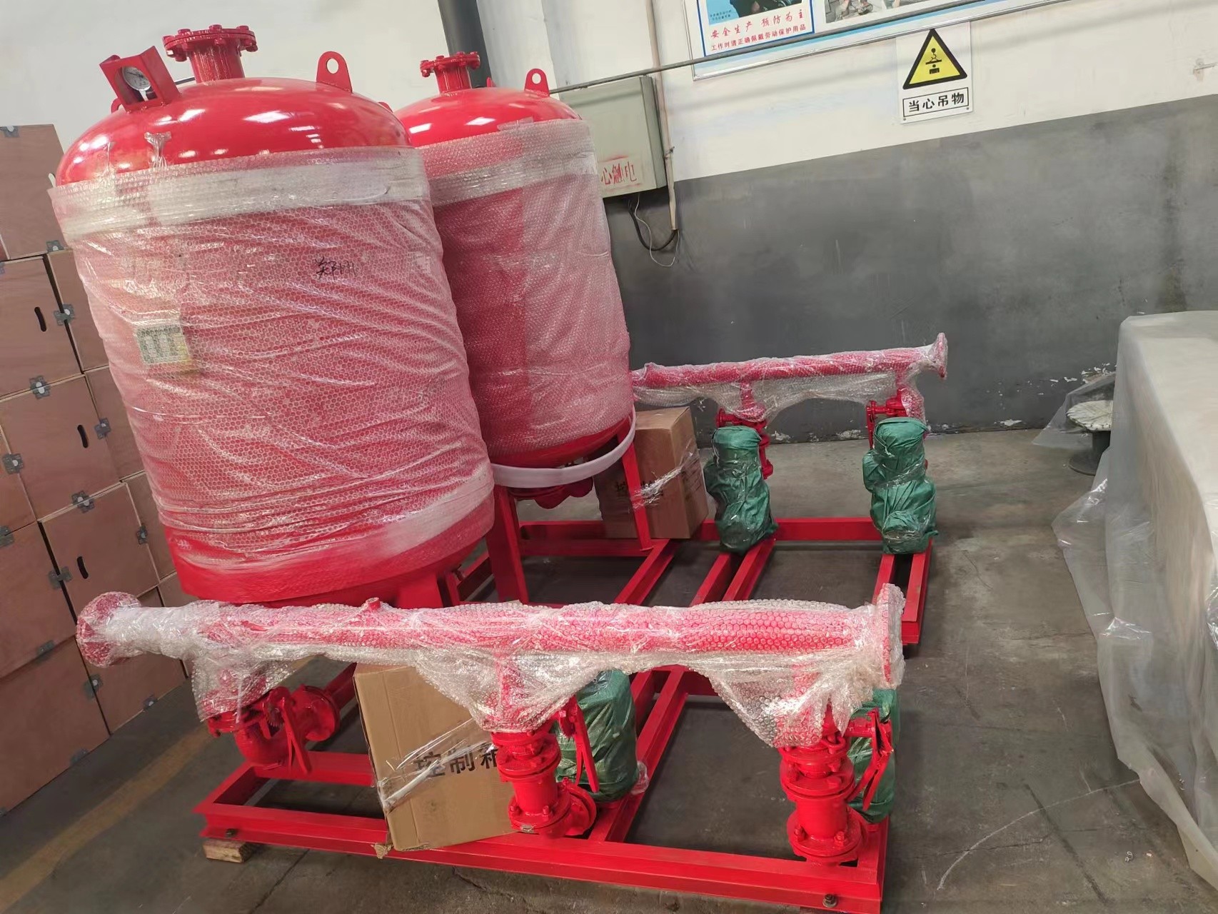 客户定制的消防泵组已经完工,于2月17日启程交付客户